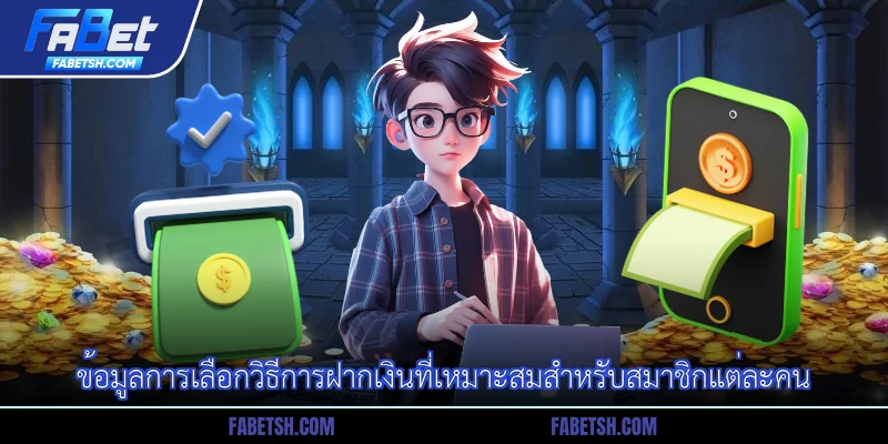 ข้อมูลการเลือกวิธีการฝากเงินที่เหมาะสมสำหรับสมาชิกแต่ละคน